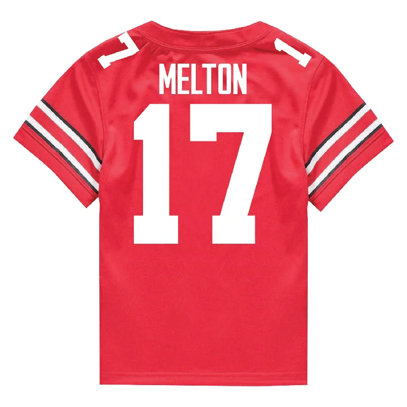 Ohio State Buckeyes Nike #17 Mitchell Melton Student Athlete Scarlet Football Jersey