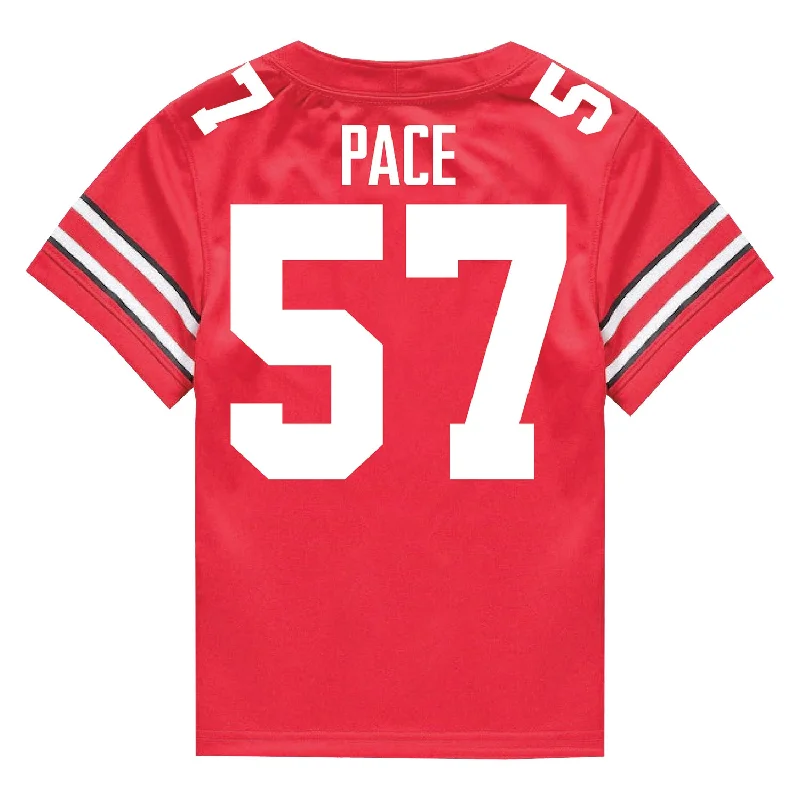 Ohio State Buckeyes Nike #57 Jalen Pace Student Athlete Scarlet Football Jersey