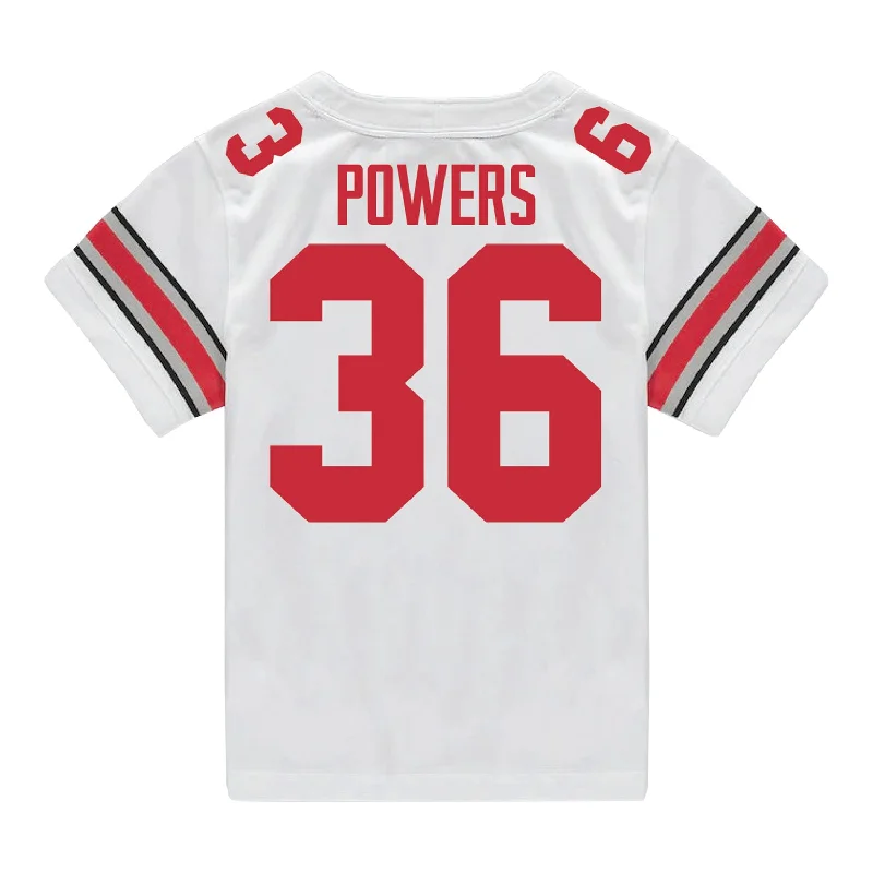 Ohio State Buckeyes Nike #36 Gabe Powers Student Athlete White Football Jersey