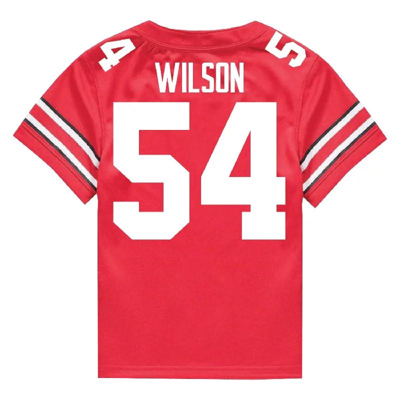 Ohio State Buckeyes Nike #54 Toby Wilson Student Athlete Scarlet Football Jersey