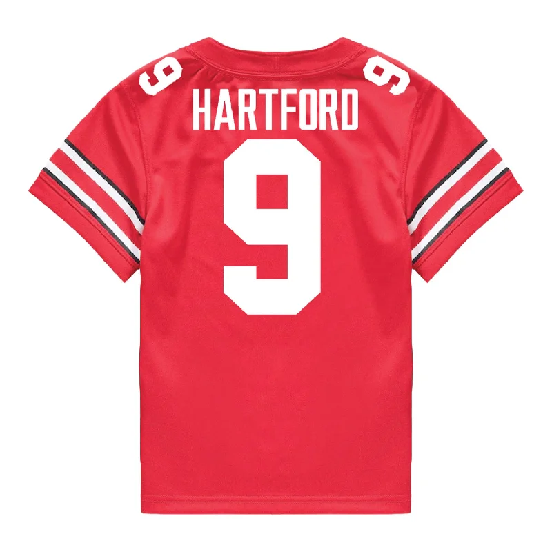 Ohio State Buckeyes Nike #9 Malik Hartford Student Athlete Scarlet Football Jersey