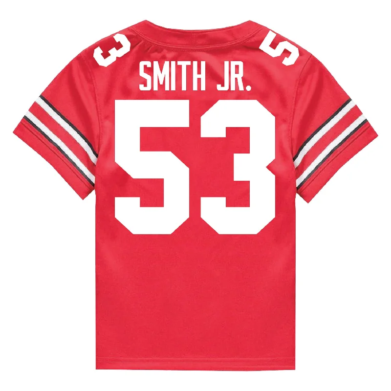 Ohio State Buckeyes Nike #53 Will Smith Jr. Student Athlete Scarlet Football Jersey