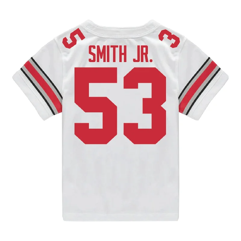 Ohio State Buckeyes Nike #53 Will Smith Jr. Student Athlete White Football Jersey