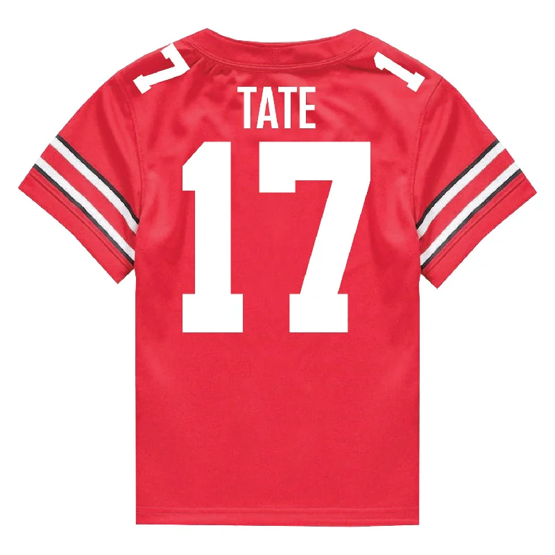 Ohio State Buckeyes Nike #17 Carnell Tate Student Athlete Scarlet Football Jersey