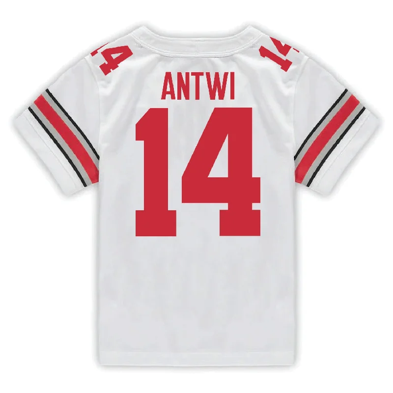 Ohio State Buckeyes Nike #14 Kojo Antwi Student Athlete White Football Jersey