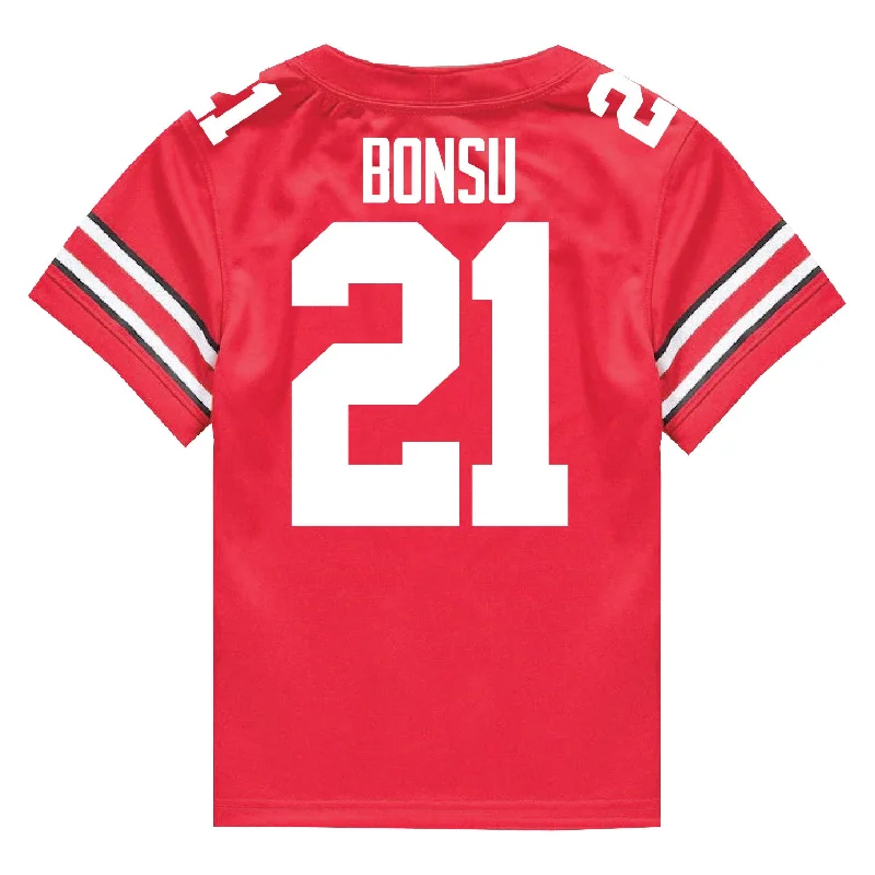 Ohio State Buckeyes Nike #21 Jayden Bonsu Student Athlete Scarlet Football Jersey