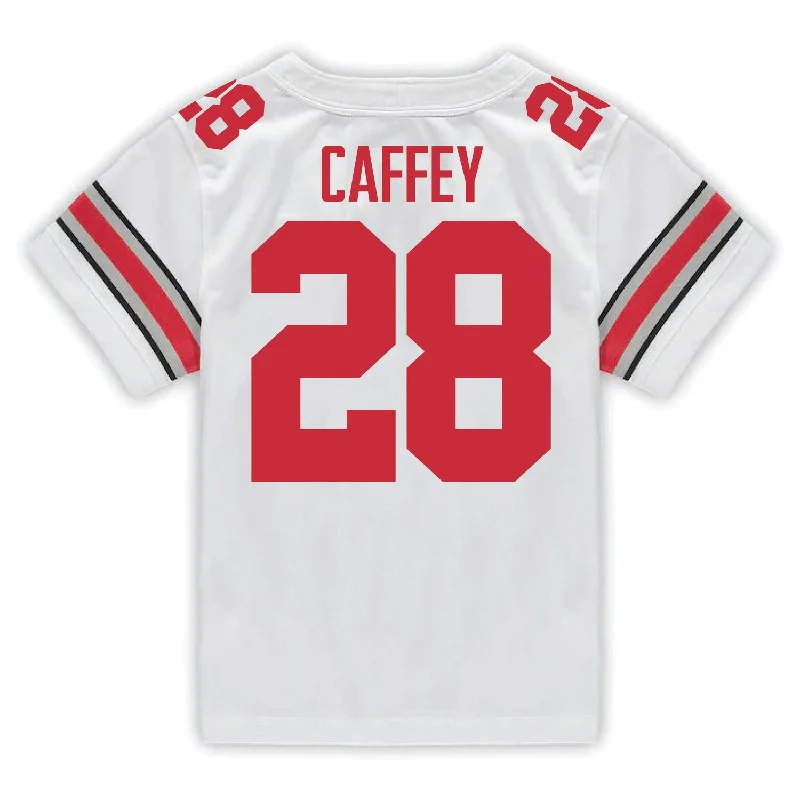 Ohio State Buckeyes Nike #28 TC Caffey Student Athlete White Football Jersey