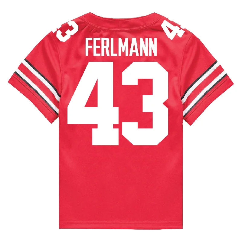 Ohio State Buckeyes Nike #43 John Ferlmann Student Athlete Scarlet Football Jersey