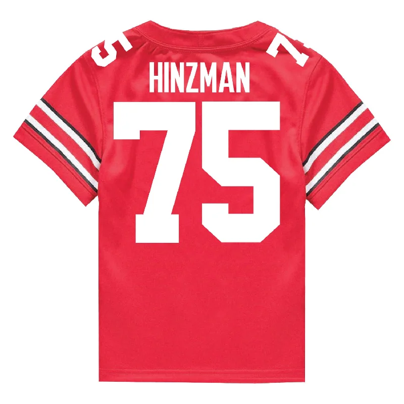 Ohio State Buckeyes Nike #75 Carson Hinzman Student Athlete Scarlet Football Jersey