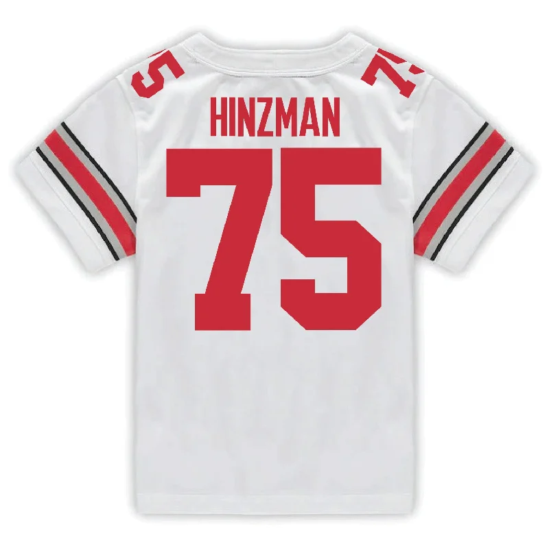 Ohio State Buckeyes Nike #75 Carson Hinzman Student Athlete White Football Jersey