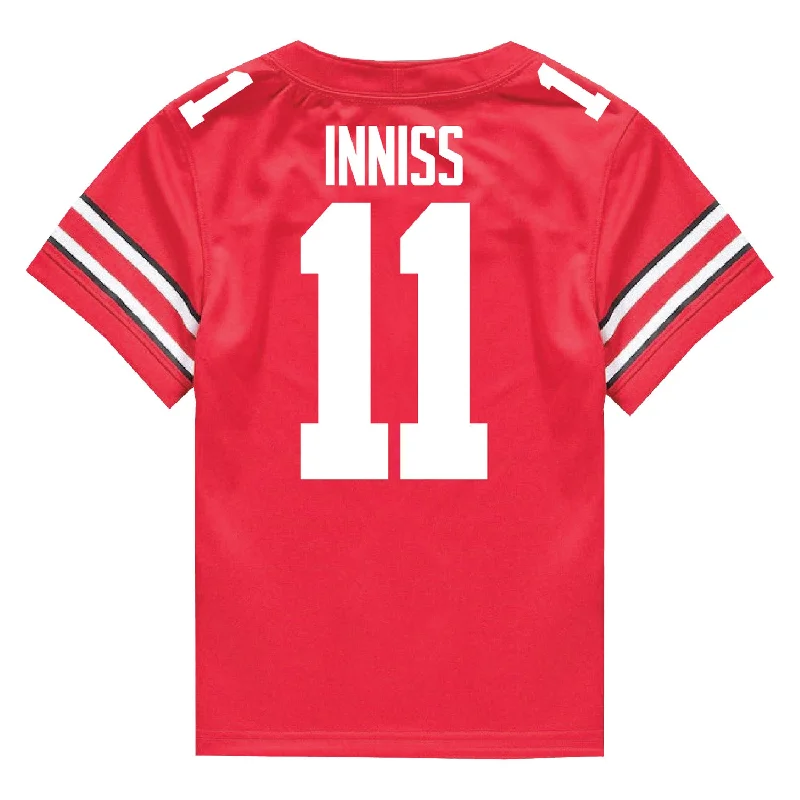 Ohio State Buckeyes Nike #11 Brandon Inniss Student Athlete Scarlet Football Jersey