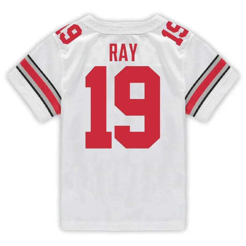 Ohio State Buckeyes Nike #19 Chad Ray Student Athlete White Football Jersey