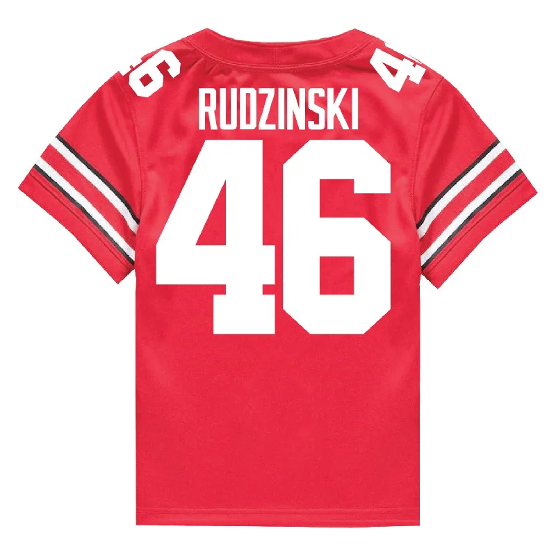 Ohio State Buckeyes Nike #46 Ryan Rudzinski Student Athlete Scarlet Football Jersey