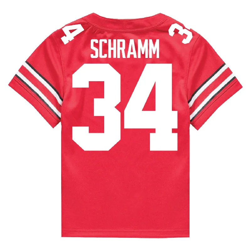 Ohio State Buckeyes Nike #34 Brennen Schramm Student Athlete Scarlet Football Jersey