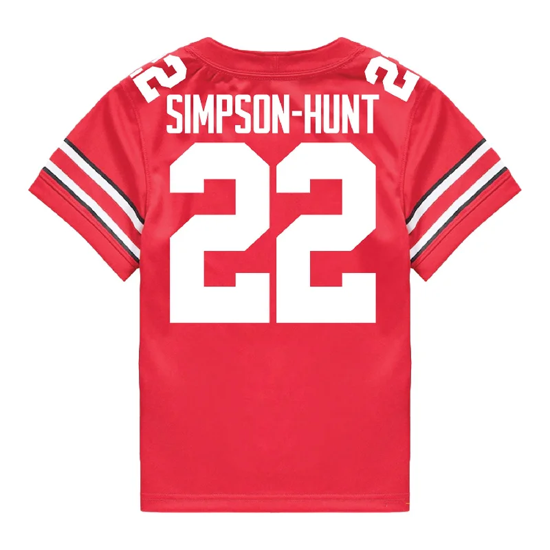 Ohio State Buckeyes Nike #22 Calvin Simpson-Hunt Student Athlete Scarlet Football Jersey