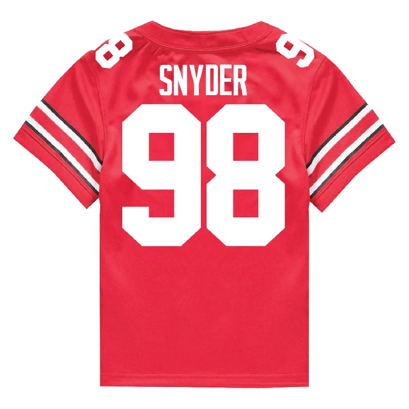 Ohio State Buckeyes Nike #98 Austin Snyder Student Athlete Scarlet Football Jersey