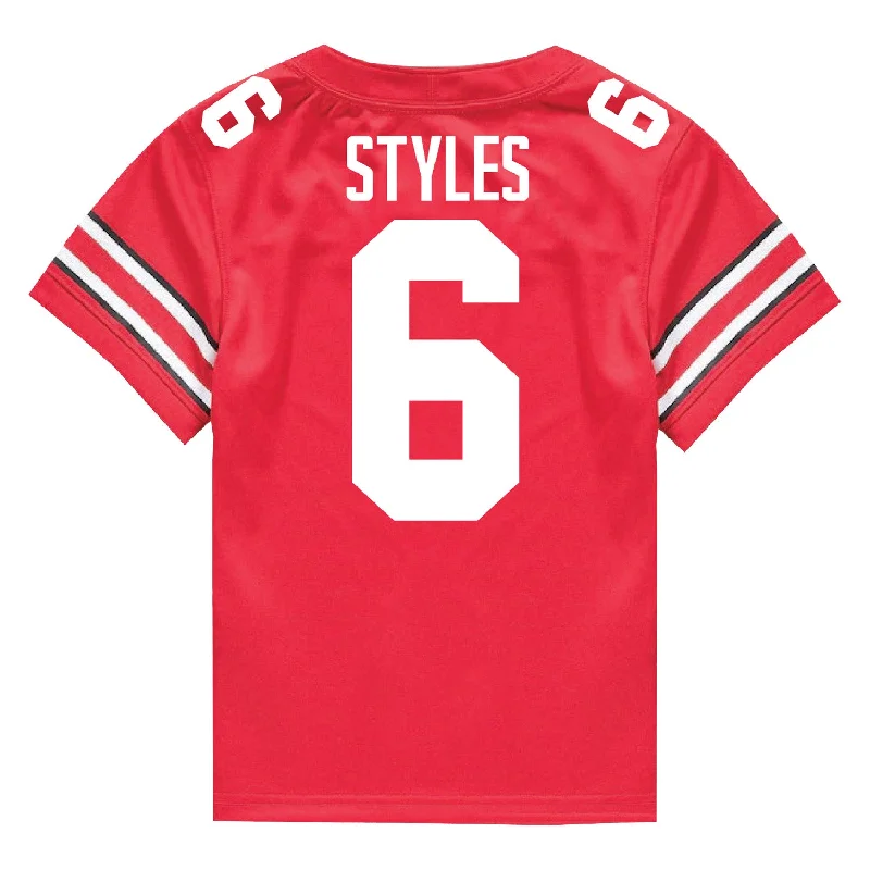 Ohio State Buckeyes Nike #6 Sonny Styles Student Athlete Scarlet Football Jersey