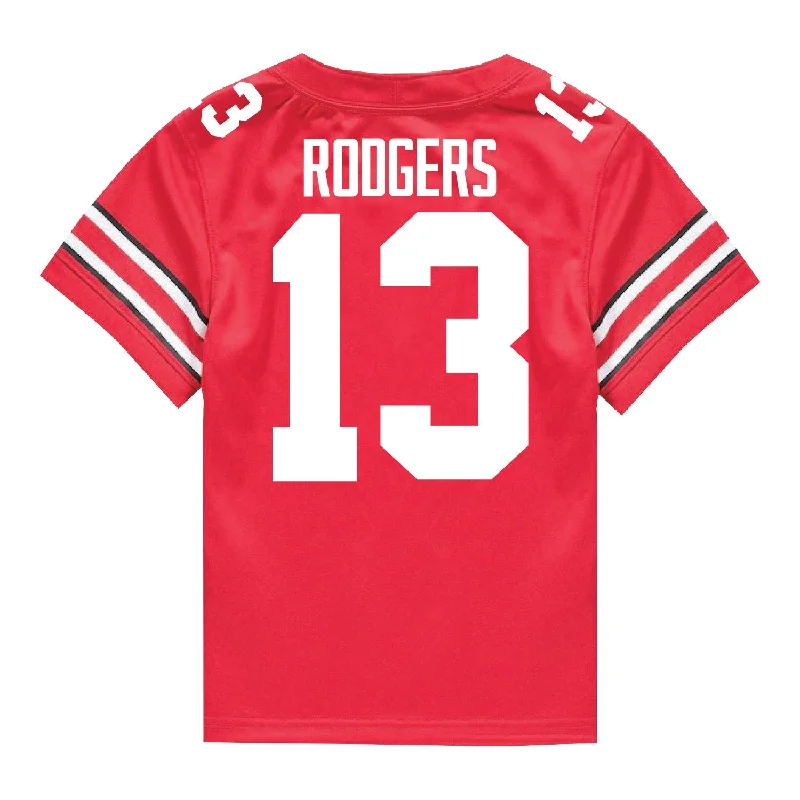 Ohio State Buckeyes Nike #13 Bryson Rodgers Student Athlete Scarlet Football Jersey