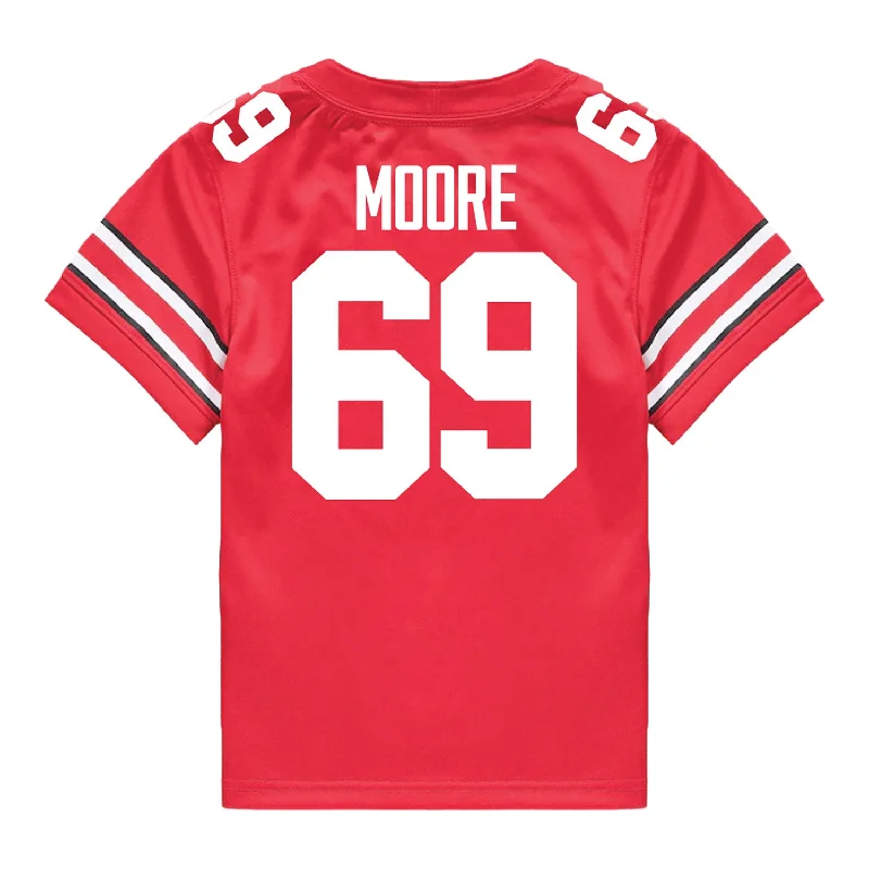 Ohio State Buckeyes Nike #69 Ian Moore Student Athlete Scarlet Football Jersey