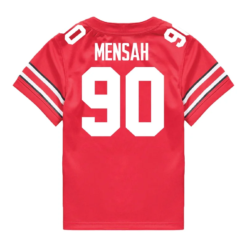 Ohio State Buckeyes Nike #90 Eric Mensah Student Athlete Scarlet Football Jersey