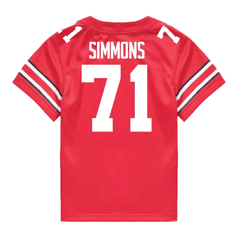 Ohio State Buckeyes Nike #71 Josh Simmons Student Athlete Scarlet Football Jersey