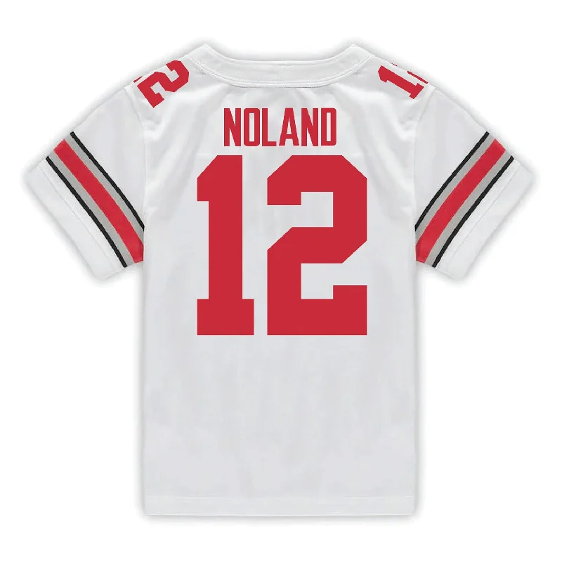 Ohio State Buckeyes Nike #12 Air Noland Student Athlete White Football Jersey