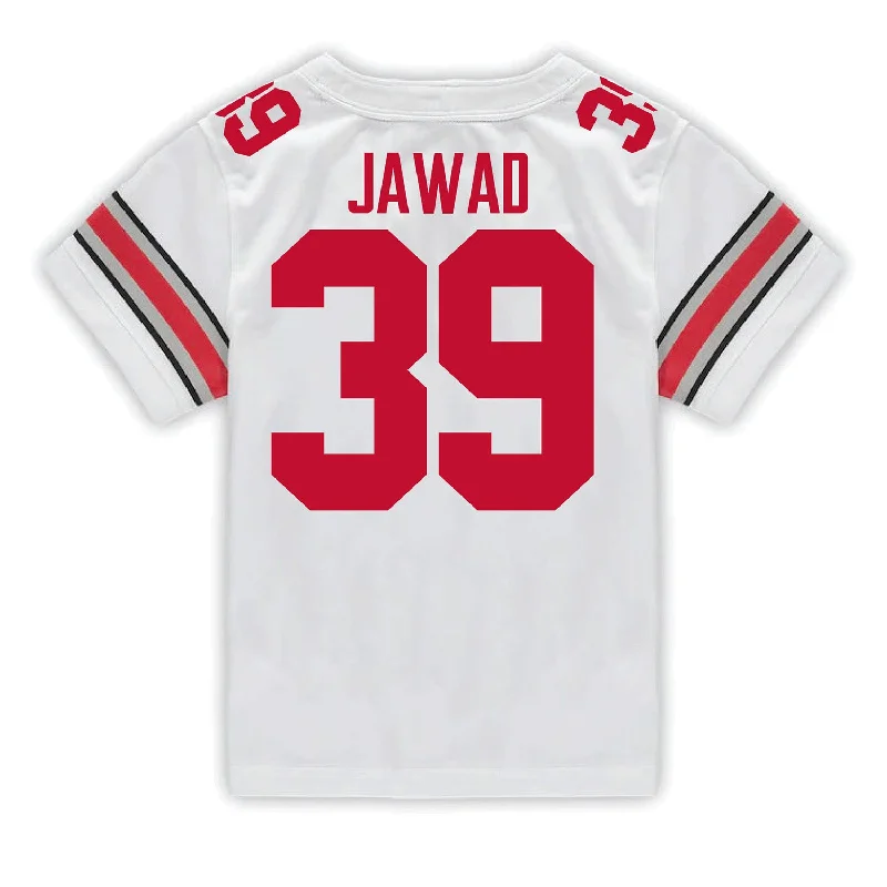 Ohio State Buckeyes Nike #39 Hadi Jawad Student Athlete White Football Jersey