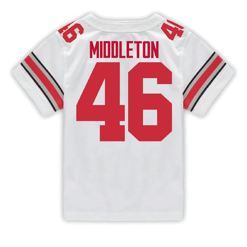 Ohio State Buckeyes Nike #46 Jace Middleton Student Athlete White Football Jersey