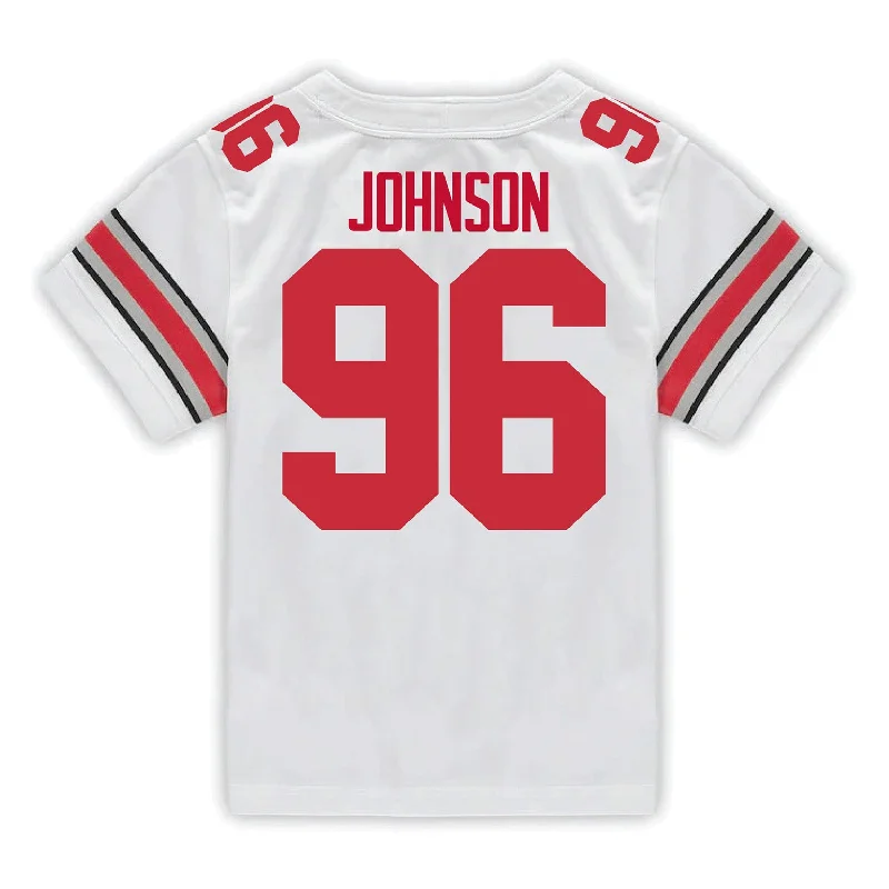 Ohio State Buckeyes Nike #96 Collin Johnson Student Athlete White Football Jersey