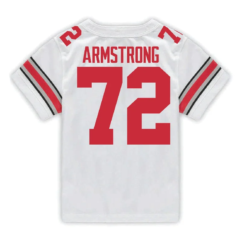 Ohio State Buckeyes Nike #72 Deontae Armstrong Student Athlete White Football Jersey