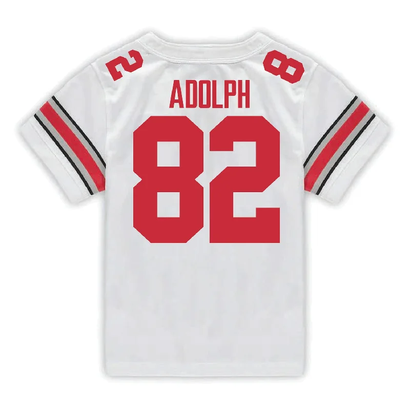 Ohio State Buckeyes Nike #82 David Adolph Student Athlete White Football Jersey