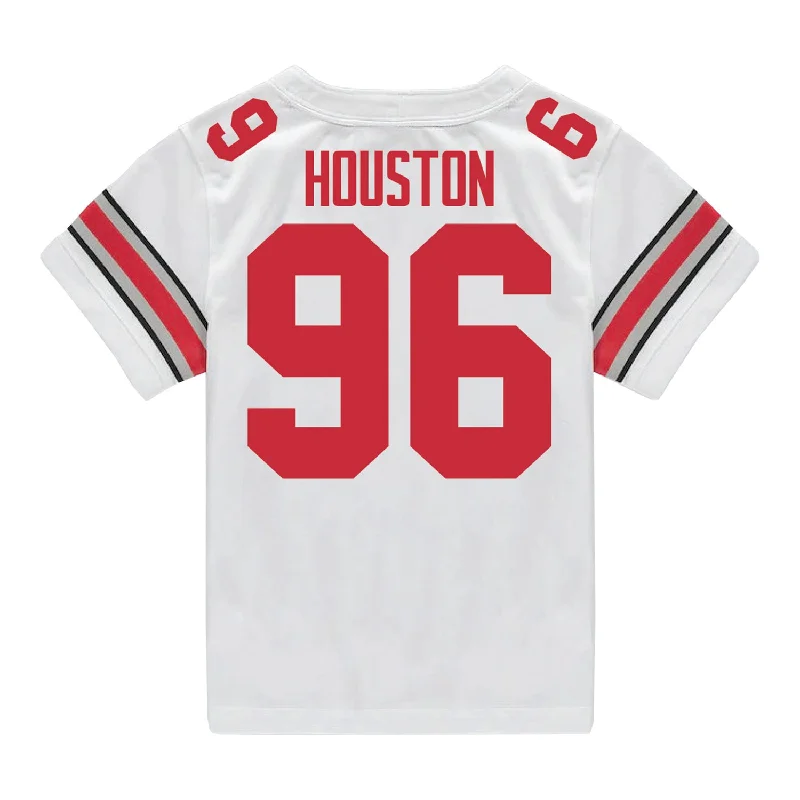 Ohio State Buckeyes Nike #96 Eddrick Houston Student Athlete White Football Jersey