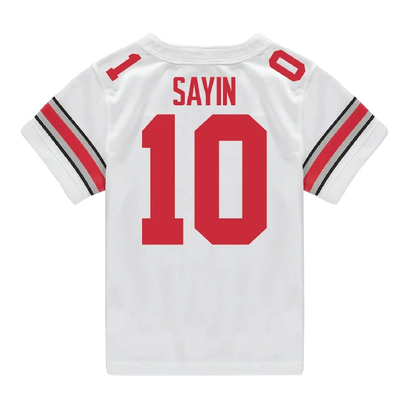 Ohio State Buckeyes Nike #10 Julian Sayin Student Athlete White Football Jersey