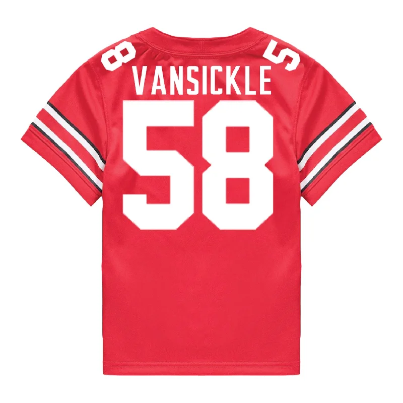 Ohio State Buckeyes Nike #58 Gabe VanSickle Student Athlete Scarlet Football Jersey