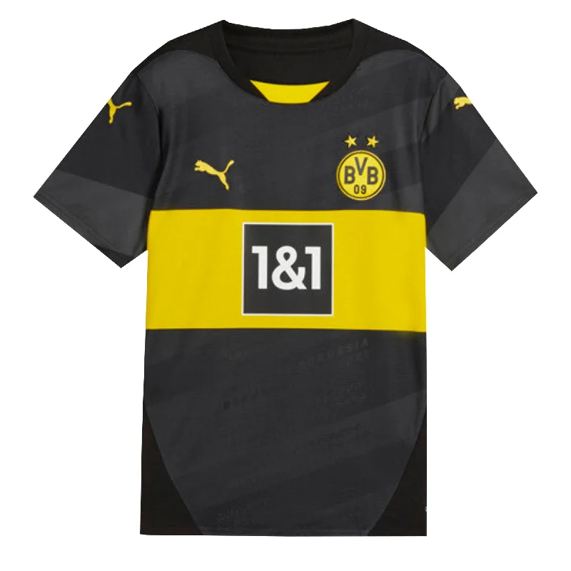 PUMA Kids Borussia Dortmund 2024/25 Away Jersey Black/Faster Yellow