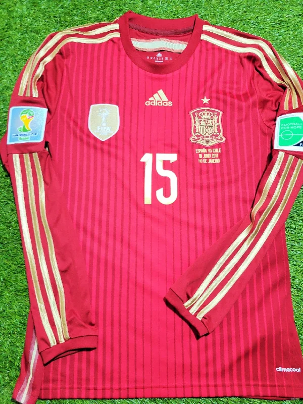 Ramos Spain 2014 WORLD CUP Long Sleeve Soccer Jersey Shirt M SKU# M60434