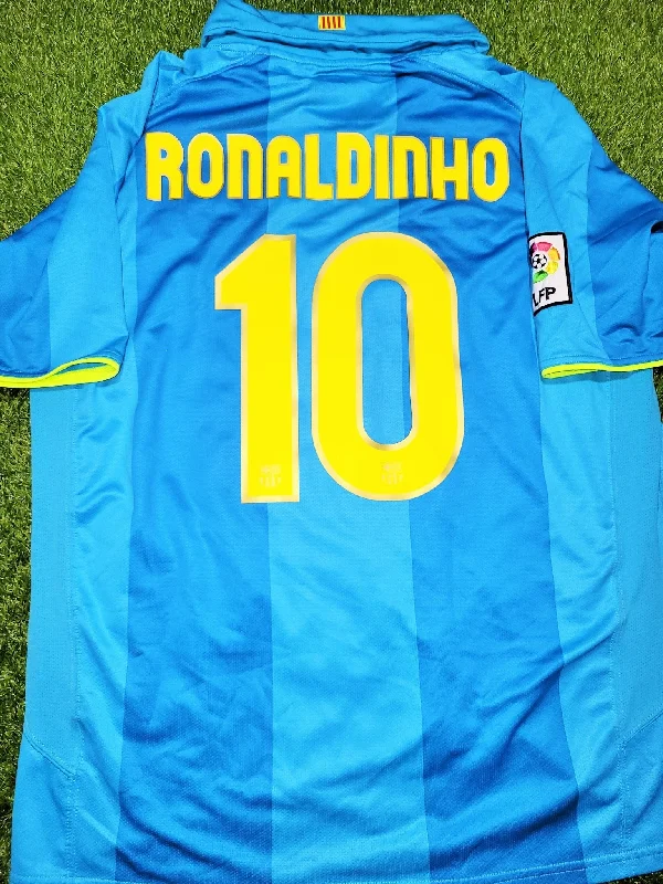 Ronaldinho Barcelona Anniversary Away 2007 2008 Soccer Jersey Shirt XL SKU# 237743-414