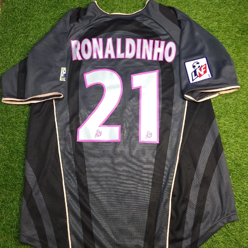 Ronaldinho PSG Paris Saint Germain 2001 2002 DEBUT SEASON Third Soccer Jersey Shirt XL