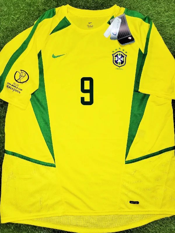 Ronaldo Brazil 2002 WORLD CUP Soccer Home Jersey Shirt BNWT M SKU# 113373-729