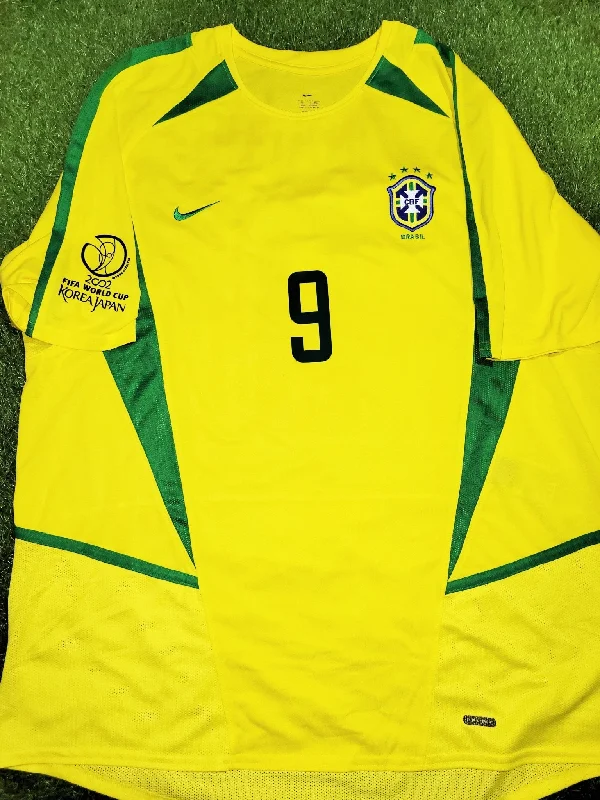 Ronaldo Brazil 2002 WORLD CUP Soccer Home Jersey Shirt XL