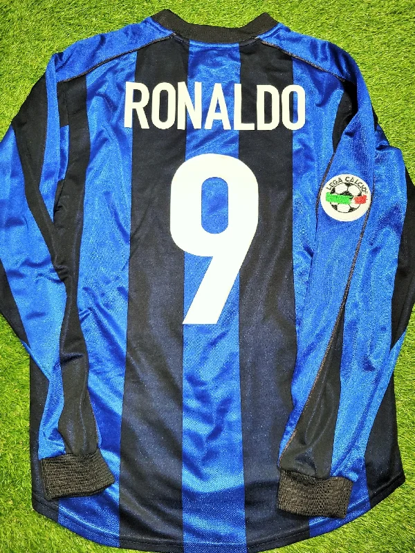 Ronaldo Inter Milan Long Sleeve 1999 2000 Soccer Jersey Shirt M