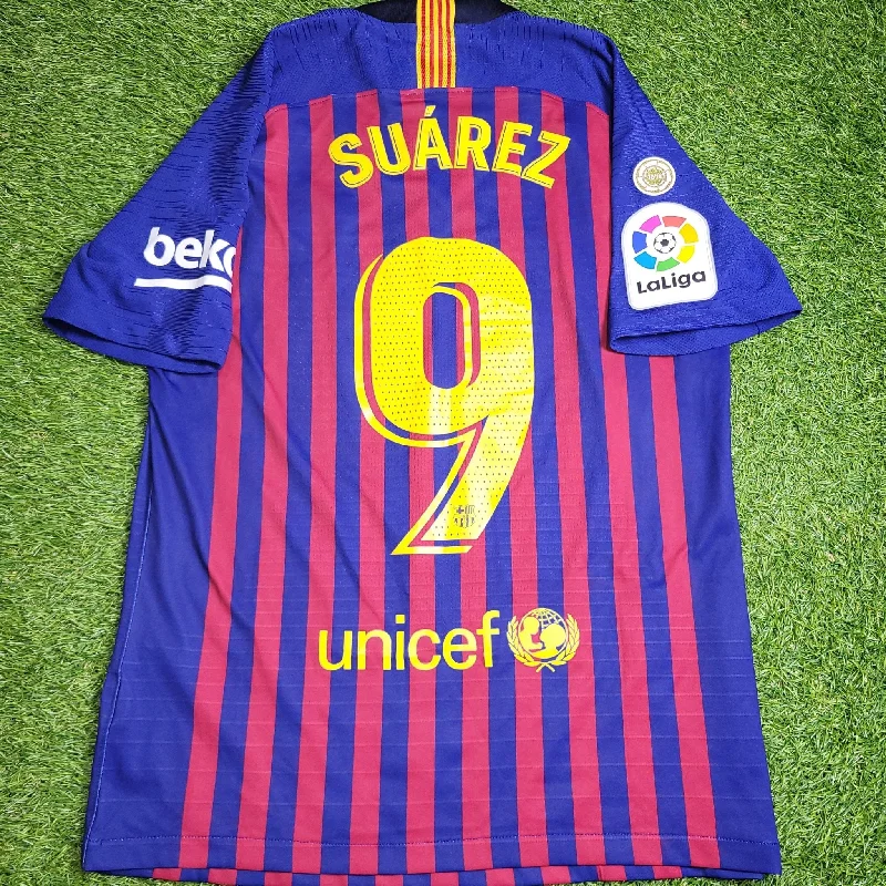 Suarez Barcelona Player Issue Vaporknit 2018 2019 Home Soccer Jersey Shirt M SKU# 894417-456