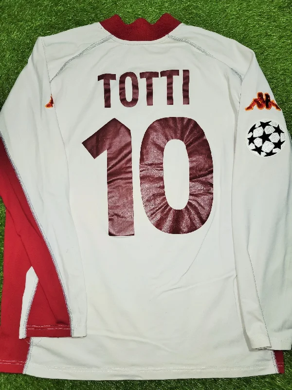 Totti As Roma Kappa 2001 2002 Away UEFA Soccer Jersey Shirt XXL