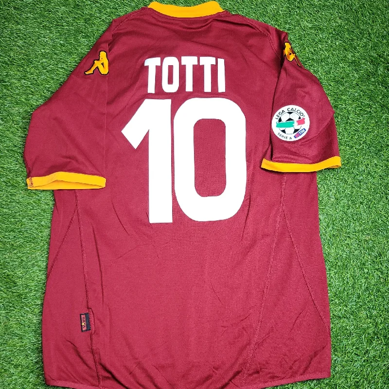 Totti As Roma Kappa 2007 2008 Soccer Jersey Shirt XL