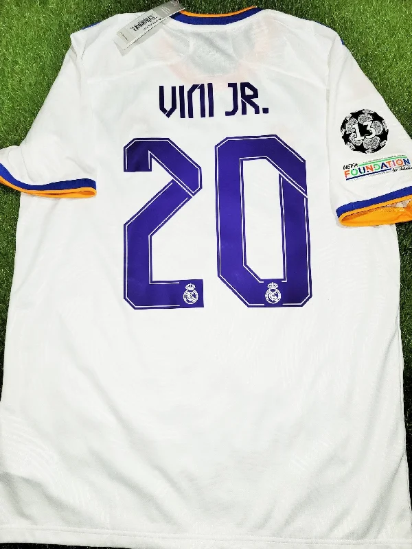 Vinicius Jr Real Madrid 2021 2022 UEFA FINAL Home Soccer Jersey Shirt BNWT L SKU# GQ1359