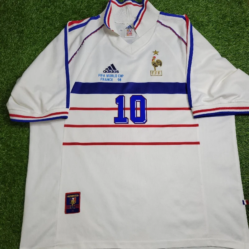 Zidane France 1998 WORLD CUP Away Soccer Jersey XL