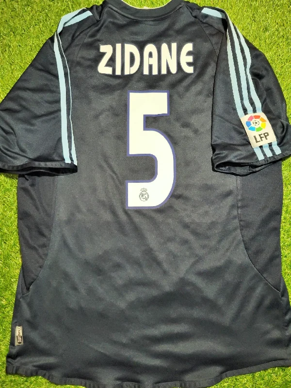 Zidane Real Madrid 2003 2004 Away Soccer Jersey Shirt L SKU# 021796