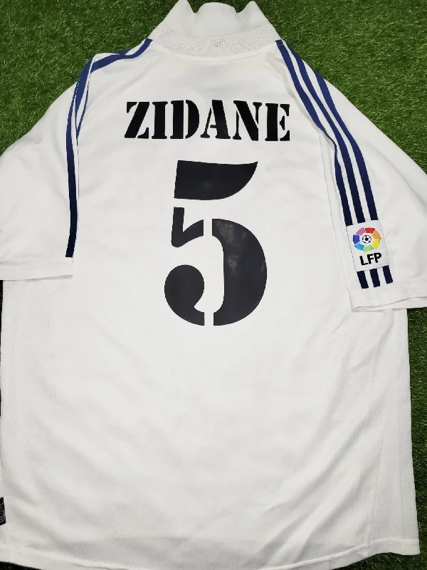 Zidane Real Madrid DEBUT SEASON 2001 2002 Home Soccer Jersey Shirt L