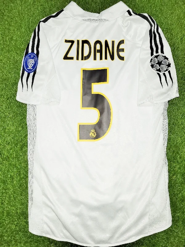 Zidane Real Madrid PLAYER ISSUE UEFA 2004 2005 Jersey Shirt M SKU# 367843 AJF001